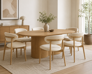Modern Ergonomic Upholstered Dining Chair with Solid Wood Legs