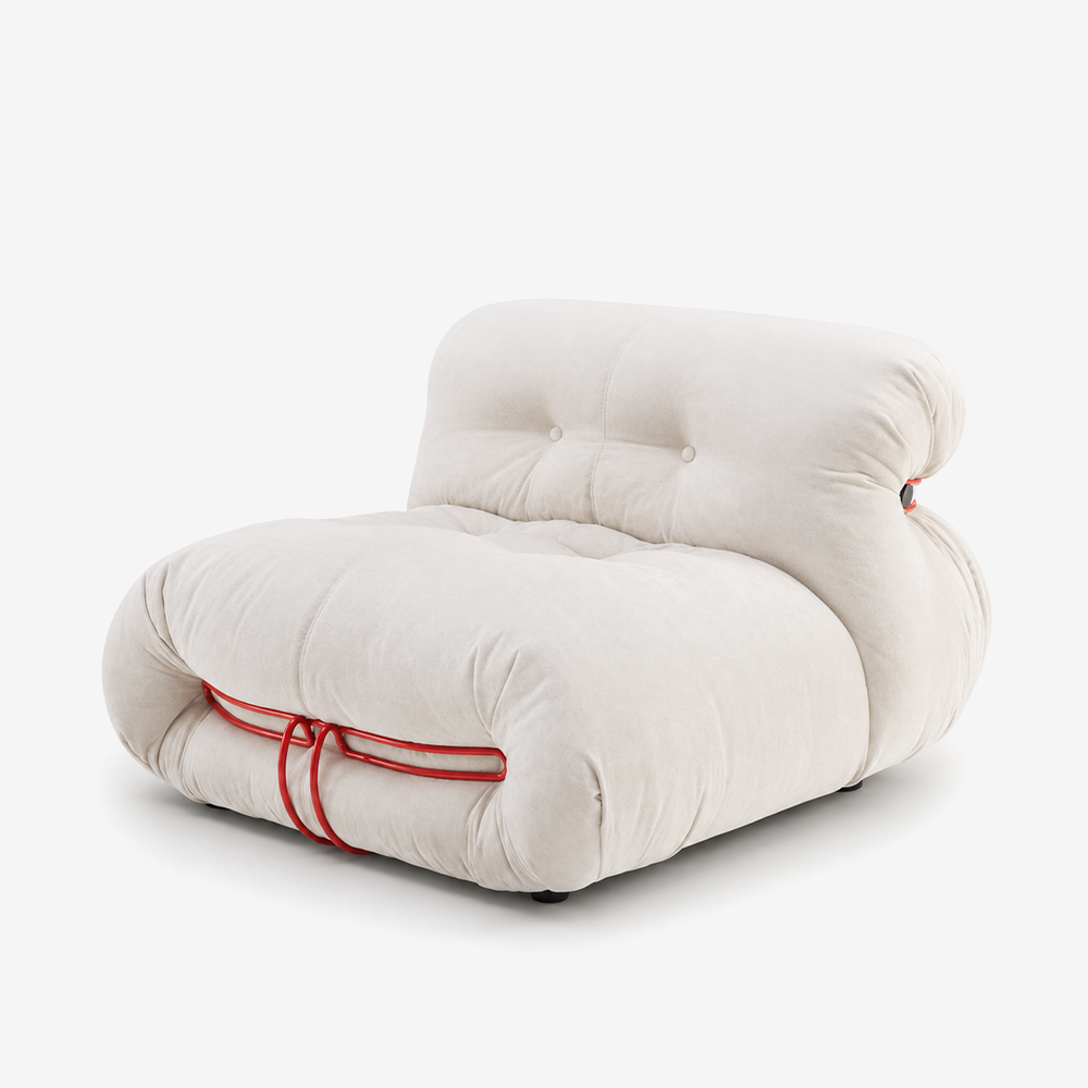 Oversized Floor Lounge Chair – Modern Lazy Sofa Accent Chair with Stainless Steel Clip Design