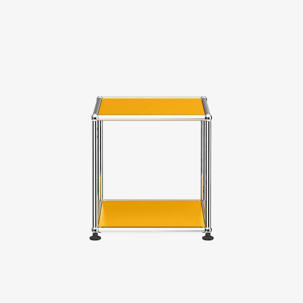 ModuSteel Modern Two-Tier Side Table with Stainless Steel Frame