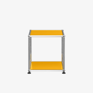 ModuSteel Modern Two-Tier Side Table with Stainless Steel Frame