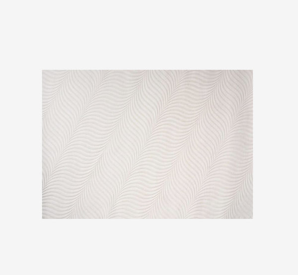 Jane Modern Flowing Curve Textured Area Rug | High-Low Pile Cream Carpet
