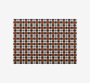 Gorman Mid-Century Modern Geometric Grid Area Rug | Retro Checkerboard Carpet
