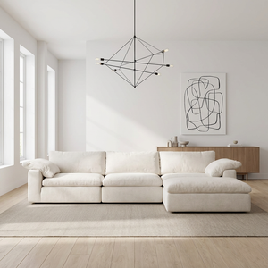 L型三人位柔软沙发（带躺椅） 