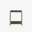 ModuSteel Modern Two-Tier Side Table with Stainless Steel Frame