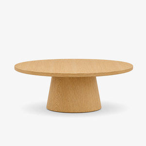 Modern Round Coffee Table – Minimalist Pedestal Center Table