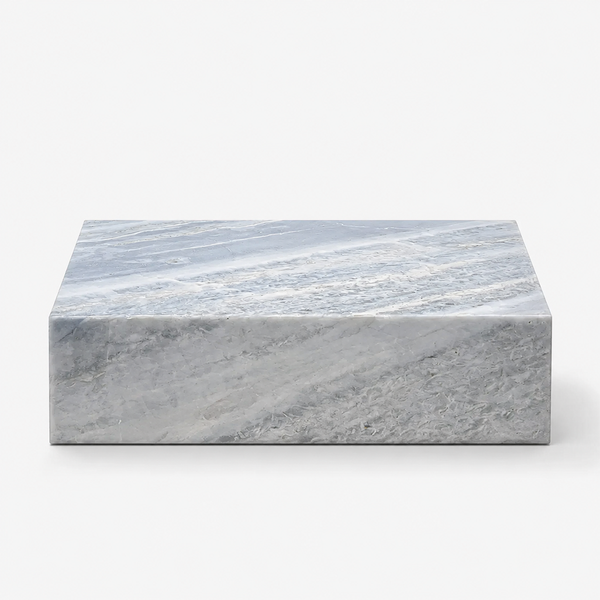 Modern Sintered Stone Block Coffee Table – Minimalist Stone Center Table