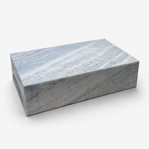 Modern Sintered Stone Block Coffee Table – Minimalist Stone Center Table