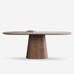 Travertine-Pattern Sintered Stone Dining Table