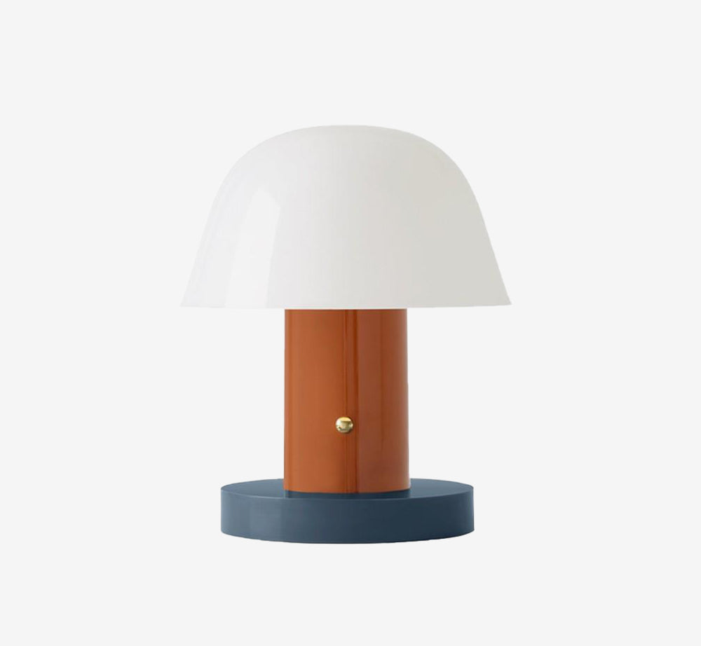 Modern Mushroom Portable Table Lamp - Tricolor Cordless Bedside Light for Home Decor & Ambient Lighting