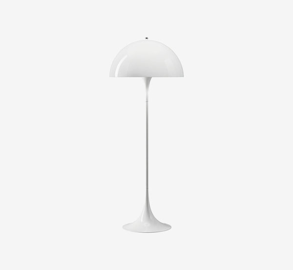Panthella-Style All-White Modern Floor Lamp | Mushroom Dome Shade with Tulip Base | Minimalist Statement Lighting for Living Room