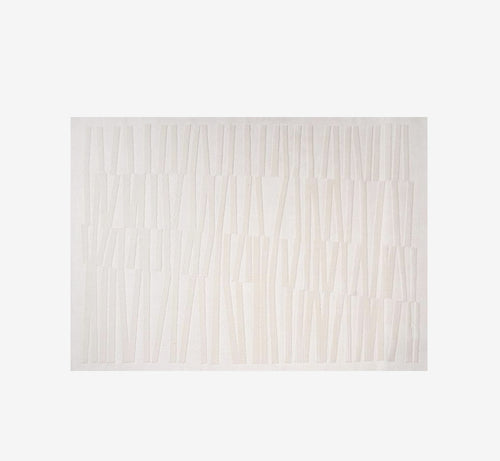 Jane Modern Flowing Curve Textured Area Rug | High-Low Pile Cream Carpet