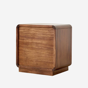 Solid Wood Two-Drawer Nightstand