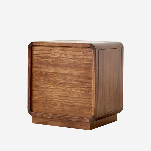 Solid Wood Two-Drawer Nightstand