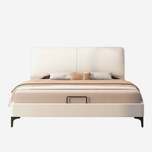 Minimalist Genuine Leather Bed