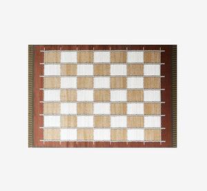 Gorman Mid-Century Modern Geometric Grid Area Rug | Retro Checkerboard Carpet