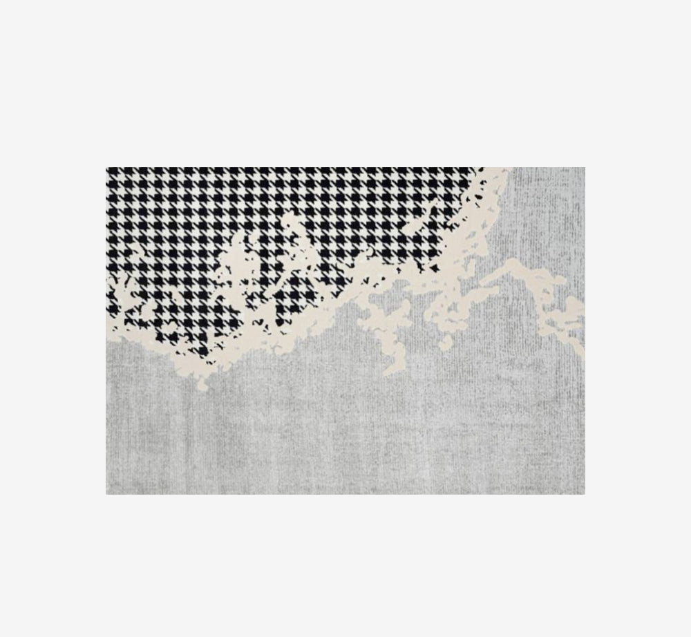 Timeless Abstract Distressed Area Rug | High-Low Textured Vintage Modern Carpet