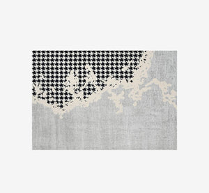Timeless Abstract Distressed Area Rug | High-Low Textured Vintage Modern Carpet