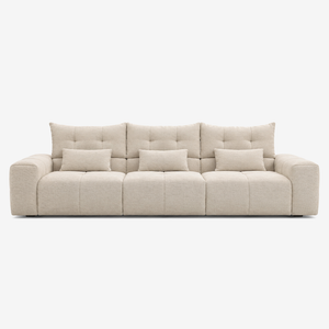 Modern Modular Deep Seat Fabric Sofa | Oversized Tufted Living Room Couch