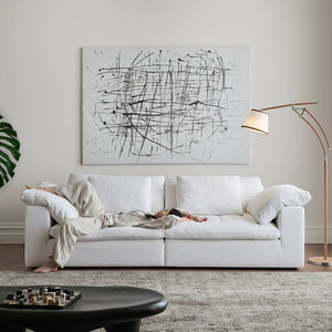 Fluffy 2-Seater Sectional Sofa
