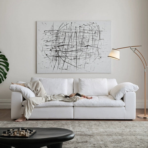 Fluffy 2-Seater Sectional Sofa