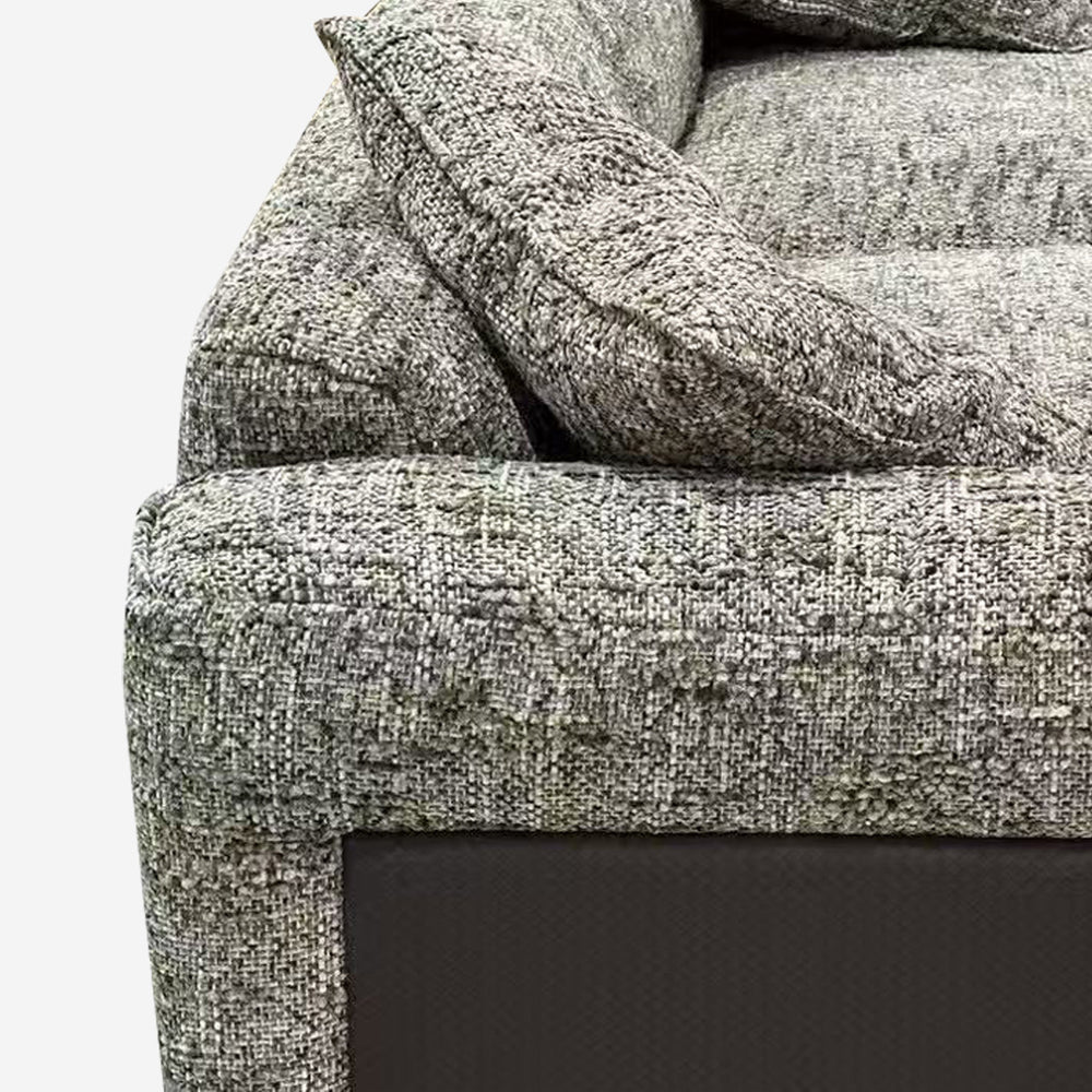 Modern Velvet & Linen Sofa