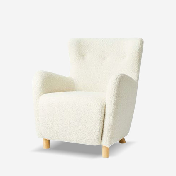 High-Back Shearling Accent Chair