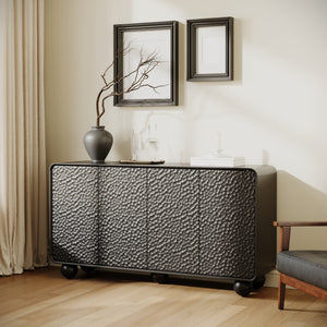 59'' Sideboard Buffet Cabinet with Storage,TV Console with Curved Profile Design,Accent Credenza Large Console Table for Dining Room, Kitchen, and Living Room