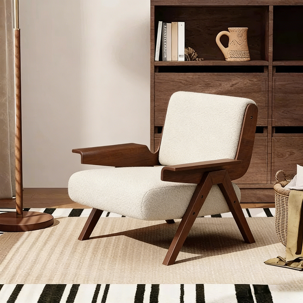 Retro Wooden Lounge Armchair
