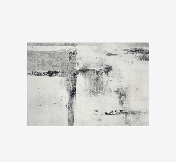 Timeless Abstract Distressed Area Rug | High-Low Textured Vintage Modern Carpet