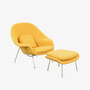 Modern Accent Lounge Chair with Ottoman – Cozy Upholstered Reading Chair for Living Room & Bedroom