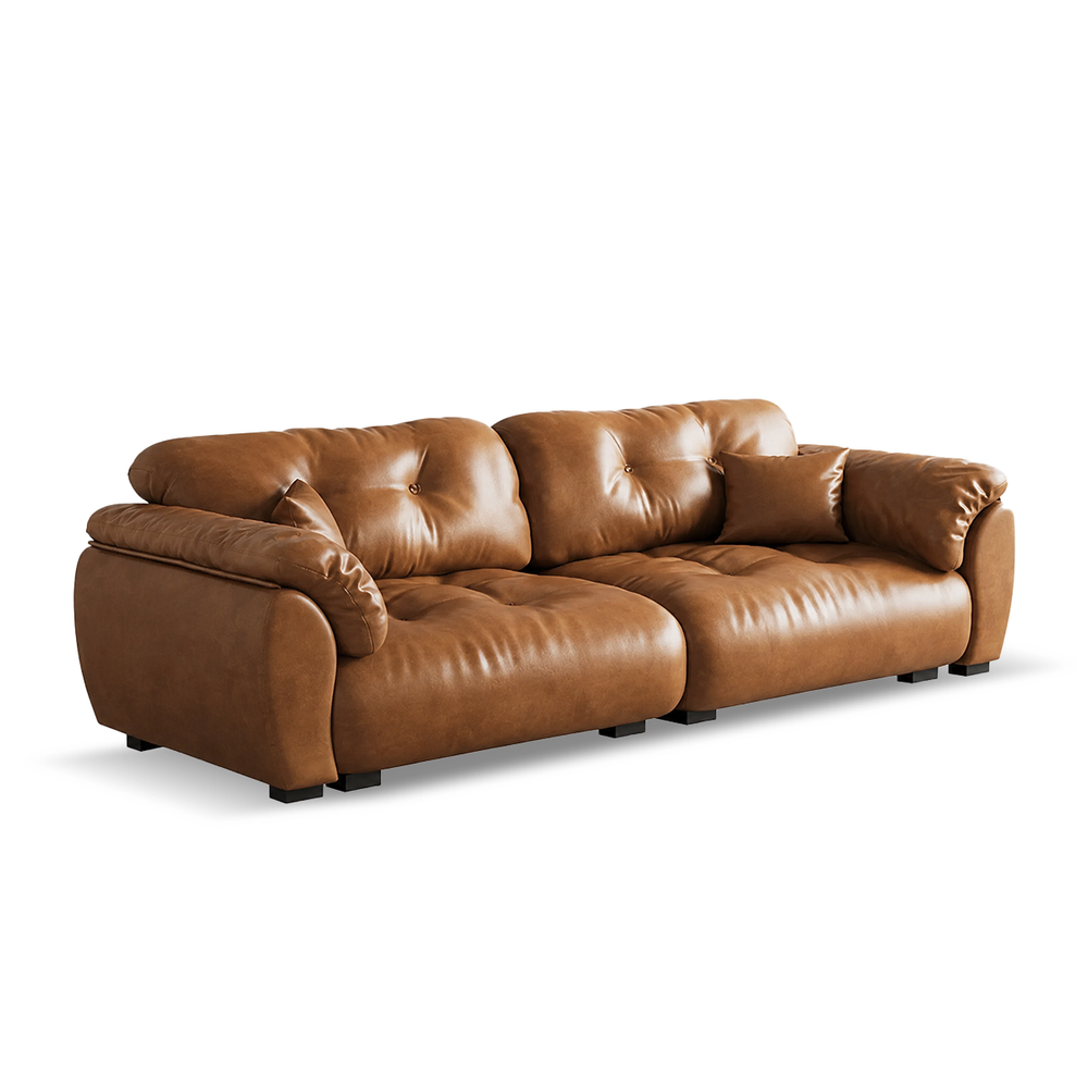 Ultimate Oil Wax Faux Leather Functional Sofa