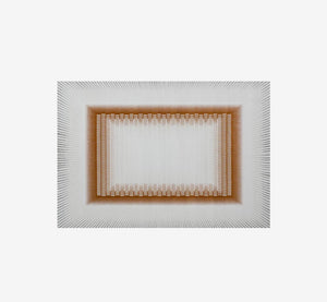 Luxury Abstract Terracotta & Gray Area Rug | High-Low Textured Pile