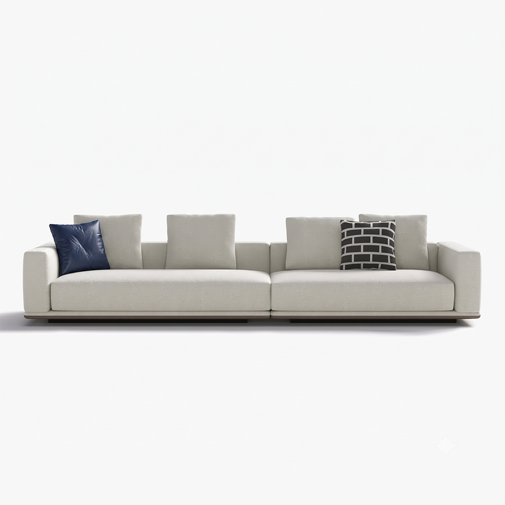 Minimalist Deep Seat Sectional Sofa – Luxury Modular Upholstered Couch
