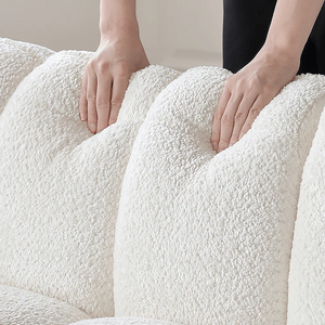 Modern Pumpkin Bouclé Accent Chair – Sculptural Oversized Lounge Chair