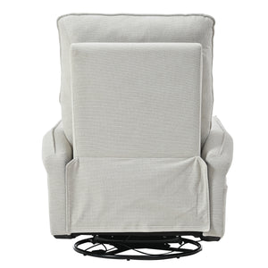 270° Power Swivel Rocker Recliner Chair for Adults, Swivel Rocking Recliner Chair,Electric Small Recliners for Small Spaces, Single Sofa Recliner for Living Room, Bedroom,RV (Fabric Gray+270°Swivel)