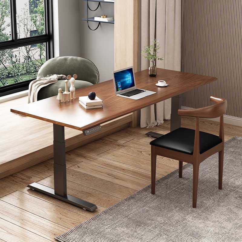Adjustable Black Walnut Office Desk
