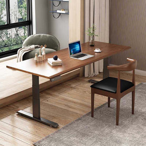 Adjustable Black Walnut Office Desk