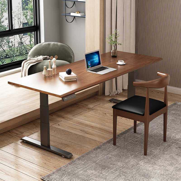 Adjustable Black Walnut Office Desk