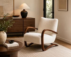 Mid-Century Curved Lounge Chair