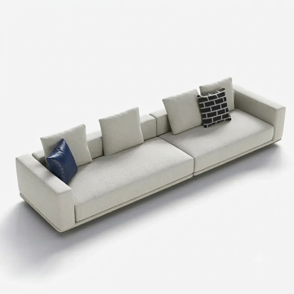 Minimalist Deep Seat Sectional Sofa – Luxury Modular Upholstered Couch