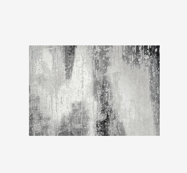 Timeless Abstract Distressed Area Rug | High-Low Textured Vintage Modern Carpet