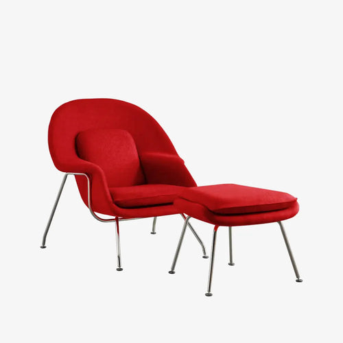 Modern Accent Lounge Chair with Ottoman – Cozy Upholstered Reading Chair for Living Room & Bedroom