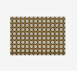 Gorman Mid-Century Modern Geometric Grid Area Rug | Retro Checkerboard Carpet