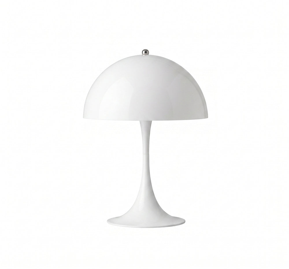 Mid-Century Space Age Dome Bedside Lamp with Metal Hardware & Acrylic Shade