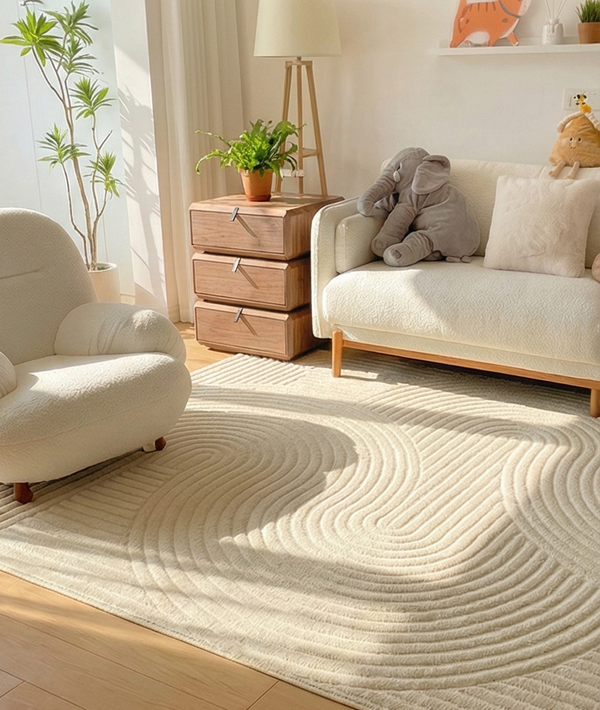 Solid Wood 3-Tier Swivel Nightstand