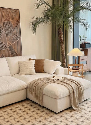 Fluffy 4-Piece L-Shaped Sectional with Chaise