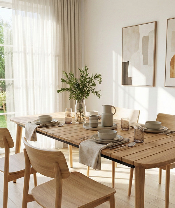 Solid Teak Outdoor Dining Table