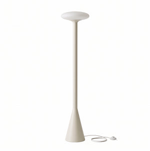 Modern Minimalist Metal Floor Lamp with Frosted Glass Dome Shade