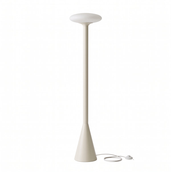 Modern Minimalist Metal Floor Lamp with Frosted Glass Dome Shade