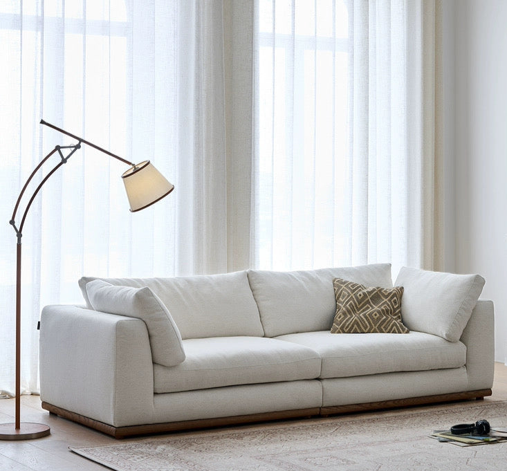 Minimalist Linen Straight Sofa